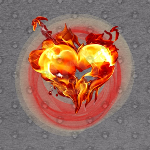 Fierce Heart on Fire by Mazzlo Shop